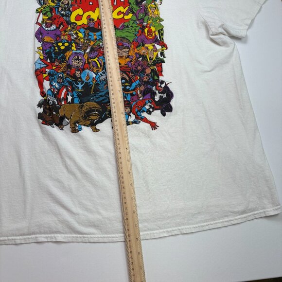Marvel Comics Character Collage Graphic T-Shirt White Men's XL - Picture 5 of 6